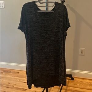 Banana Republic L Charcoal and Black Knit tunic Top